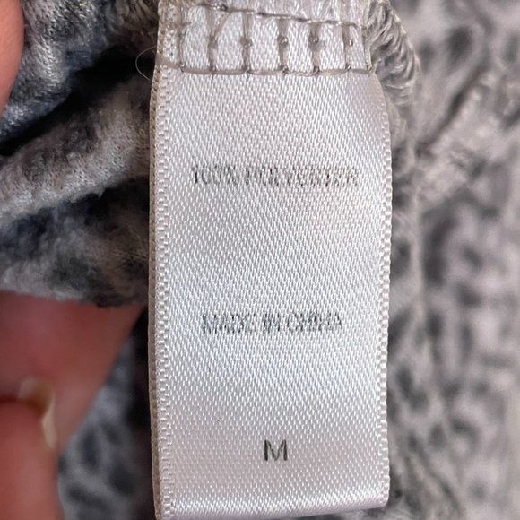 Oscar de la Renta Pink Label Women's Gray Animal Print Casual Top Size Medium - Picture 2 of 6